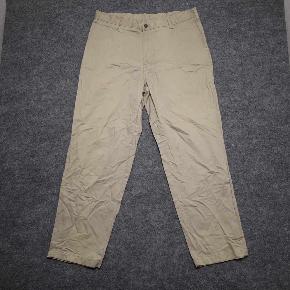 Lee Pants Mens 36x30 Beige Cotton Chino Straight Leg Casual Workwear Pockets